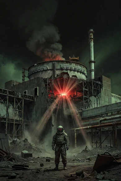Ilustração gerada por IA inspirada no filme Chernobyl