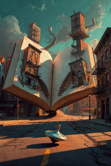 Ilustração gerada por IA inspirada no filme A Origem