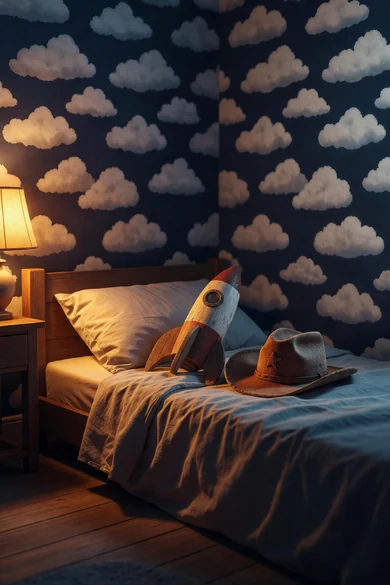 Ilustração gerada por IA inspirada no filme Toy Story: Os Rivais